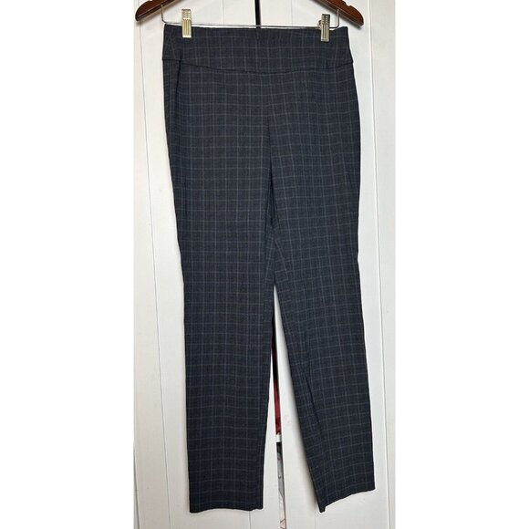 Van Heusen Women's Gray Plaid Stretch Extensible Work‎ Pants Straight Sz 4 - Picture 1 of 12